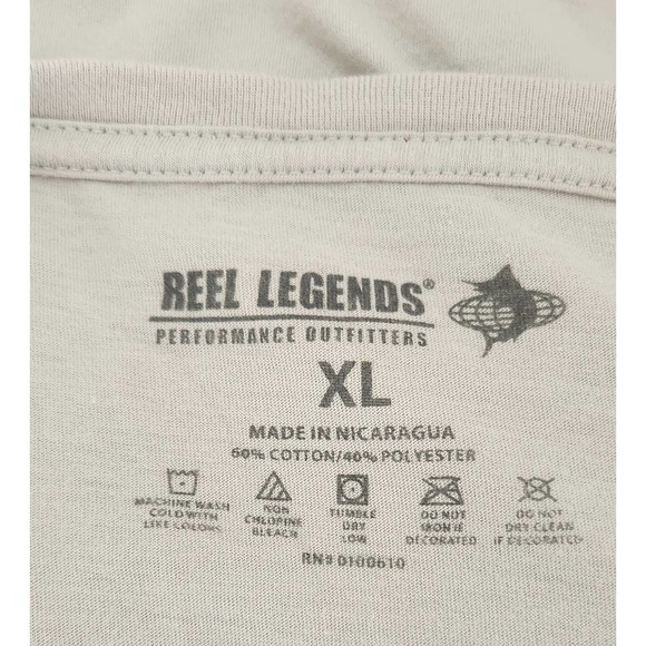 REEL LEGENDS XL gray, V-Neck Shirt - Picture 4 of 4
